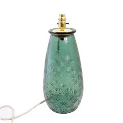 Grehom Table Lamp Base- Palm (Ocean Green); 40 cm Recycled Glass Table Lamp Base