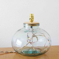 Grehom Table Lamp Base; 29 cm Recycled Glass Table Lamp Base