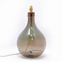 Grehom Lamp Base- Tear Drop (Smoke) ; 49 cm Recycled Glass Lamp Base