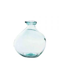 Grehom Recycled Glass Vase- Bubble (Clear); 18 cm Vase