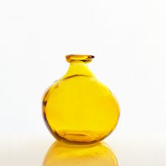 Grehom Recycled Glass Vase- Bubble (Orange); 18 cm Vase