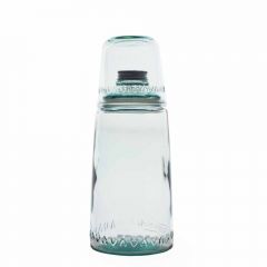 Grehom Recycled Glass Carafe & Tumbler Set- Agua; 1.1 Litre Carafe & 250 ml Tumbler