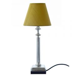 Grehom Table Lamp Base - Fountain (Silver); 33 cm Tall Brass Lamp
