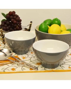 Kahla Porcelain Footed Bowl (14cm) - Grey