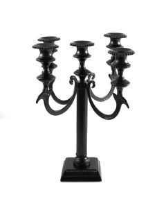 Grehom 5 Arm Candelabra - Black Fountain; 30 cm Candle Holder