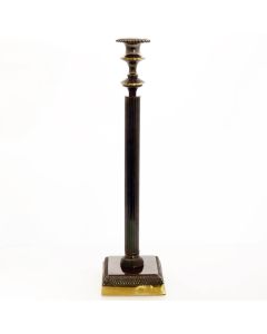 Grehom Candlestick -Black-Nickel Fountain;  39 cm Brass Candle Holder