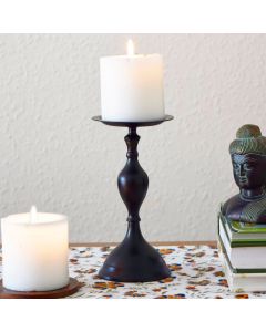Grehom Pillar & Votive Candle Holder - Black (Medium)