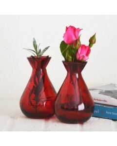 Grehom Recycled Glass Bud Vase - Classic (Red);10 cm Vase