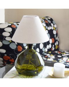 Grehom Table Lamp Base Green- 32 cm Recycled Glass Table Lamp Base
