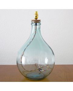 Grehom Lamp Base- Tear Drop; 49 cm Recycled Glass Lamp Base