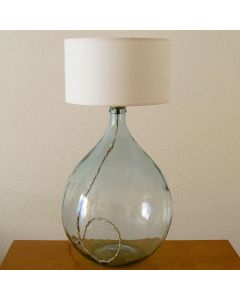 Grehom Lamp Base- Tear Drop (Clear); 62 cm Recycled Glass Lamp Base