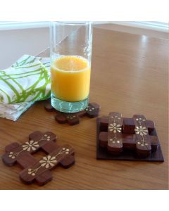 Grehom Table Coasters - Knots & Crosses (Set of 4 coasters)