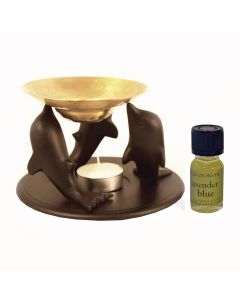 Grehom Oil Burner - Black Dolphins