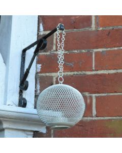 Grehom Tea Light Holder - Cage (Ivory White); Indoor Metal Lantern