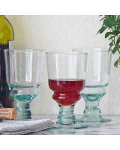 Grehom Recycled Glass Wine Glasses (Set of 2) - Copa; 325ml Stemware