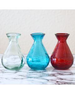 Grehom Recycled Glass Bud Vase (Set of 3) - Classic; 10 cm Vase (Trio)