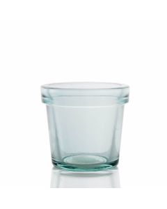 Grehom Recycled Glass Jar- Rimmed; 8.5cm Flower Vase/Candle Holder/Candle Jar