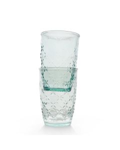 Grehom Recycled Glass Tumbler ( Set of 2)- Net ( 360ml)