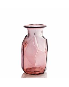 Grehom Recycled Glass Vase - Origami (Blush); 16 cm Vase