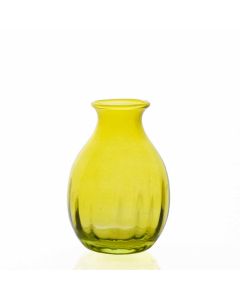 Grehom Recycled Glass Bud Vase - Olpe (Yellow); 11cm Vase