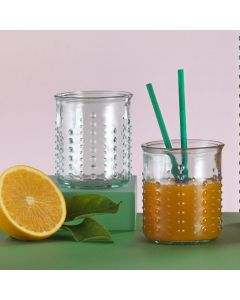 Grehom Recycled Glass Tumblers (Set of 2) -Dots