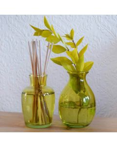 Grehom Recycled Glass Bud Vase - Duo (Yellow)