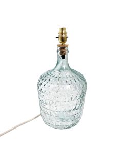 Grehom Table Lamp Base- Torres (Clear); 36 cm Recycled Glass Table Lamp Base