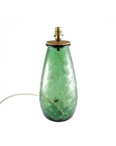 Grehom Table Lamp Base- Palm (Juniper Green); 40 cm Recycled Glass Table Lamp Base