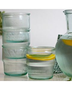 Grehom Recycled Glass Tumblers (Set of 2) - Ribbed