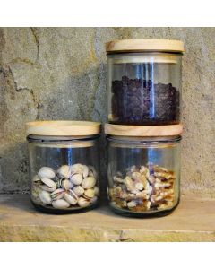 Grehom Recycled Glass Stackable Jar- Small 10cm
