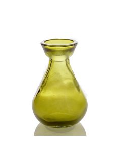 Grehom Recycled Glass Bud Vase - Classic (Olive Green);10 cm Vase
