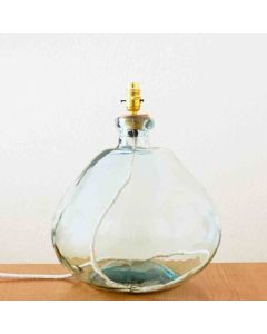 Grehom Table Lamp Base-Bubble (Clear); 39 cm Recycled Glass Lamp Base
