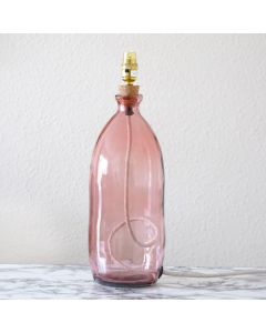 Grehom Table Lamp Base- Curvy (Blush); 43 cm Recycled Glass Lamp Base