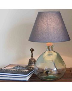 Grehom Table Lamp Base- Bubble (Clear); 32 cm Recycled Glass Lamp Base