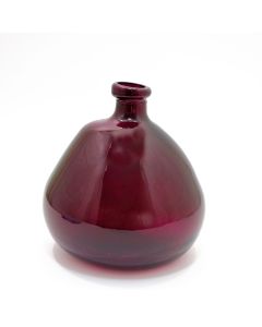 Grehom Recycled Glass Vase- Bubble (Burgundy); 23 cm Vase