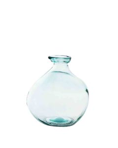 Grehom Recycled Glass Vase- Bubble (Clear); 18 cm Vase