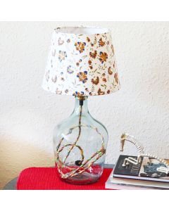 Grehom Table Lamp Base- Demijohn (Clear); 36 cm Recycled Glass Table Lamp Base