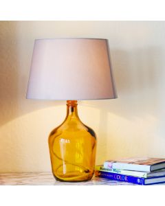 Grehom Table Lamp Base- Demijohn (Orange); 36 cm Recycled Glass Table Lamp Base