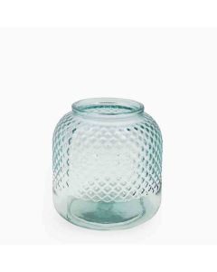 Grehom Recycled Glass Vase - Diamond; 18 cm Flower Vase