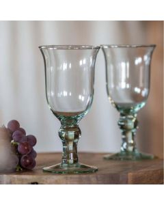 Grehom Recycled Glass Wine Glasses (Set of 2) - Curved Ball (460 ml)