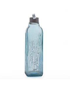 Grehom Recycled Glass Bottle- Drink To Go ( Blue); 600ml