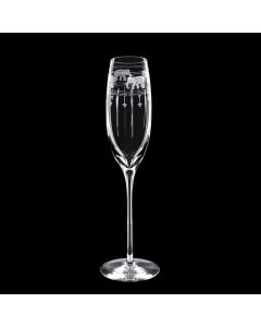Grehom Crystal Champagne Glass - Elephants & Olives (200 ml)