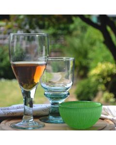 Grehom Recycled Glass Wine Glasses Large (Set of 2) - Nice & Simple (375ml)