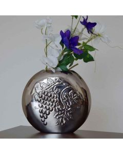Grehom Vase Chrome - Grapevine; 20cm Brass Vase
