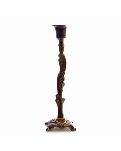Grehom Brass Candlestick- Spiral Antique Tall; 23 cm Candle Holder