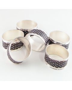 Grehom Oval Napkin Rings - Black & Silver (Set of 3)
