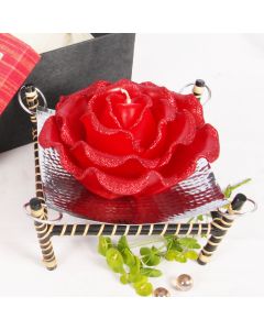 Grehom Candle - Glisten Red Rose; Gift Boxed