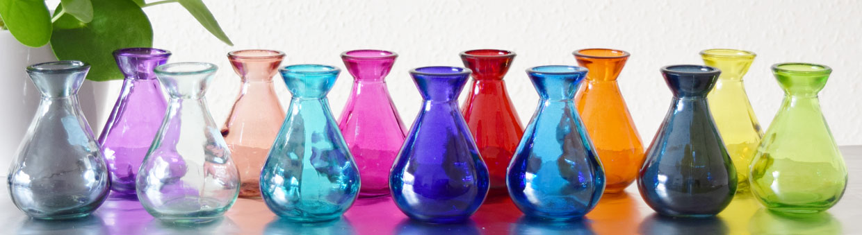 Bud Vases Recycled Glass