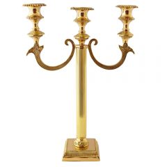 Grehom 3 Arm Candelabra - Golden Fountain; 40 cm Candle Holder