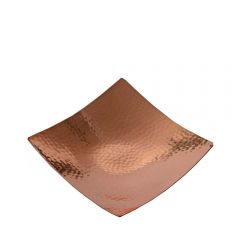 Grehom Candle Plate - Hammered (Copper); 14 cm metal plate